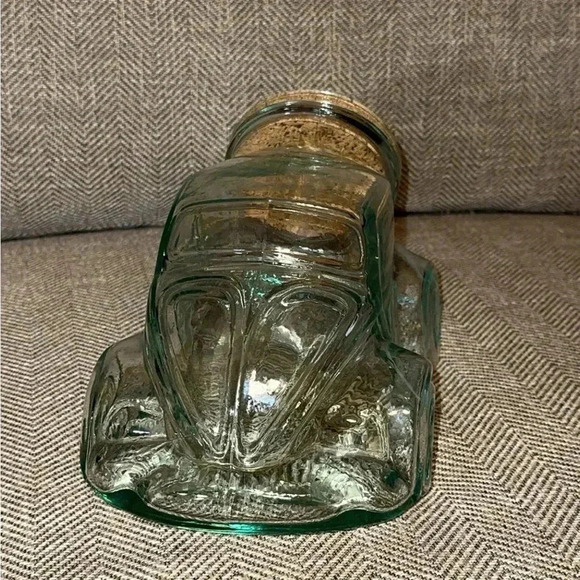 Vintage Hermetic Glass Cork Canister Jar VW Volkswagen Beetle Bug Car - Picture 4 of 7